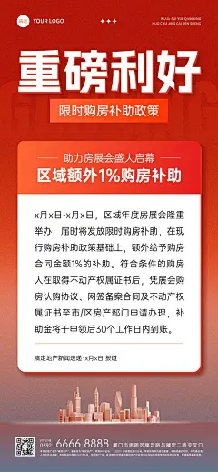 房地产新闻政策资讯科普全屏竖版海报