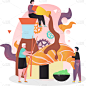 日本食品,概念,寿司,菜单,清新,寿司卷,传单,食品,瓶子