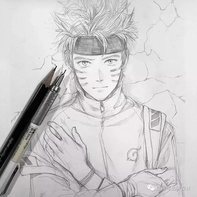 动漫人物线稿《少年》