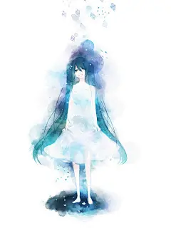  漫画 手绘 初音未来 动漫 插画 嘀咕图片