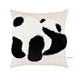LIVING inc.熊猫 毛绒抱枕可爱卡通儿童卧室床头靠垫客厅沙发靠枕-淘宝网