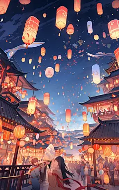 新年街上可爱人物素材图片