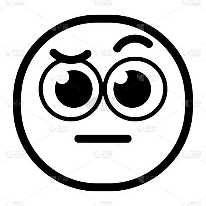 孤立的怀疑单色表情符号图标
