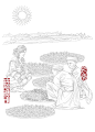 《“昌宁号茶铺”茶叶生产工艺流程插画绘制》_森特笑虎__插画师作品_涂鸦王国gracg.com