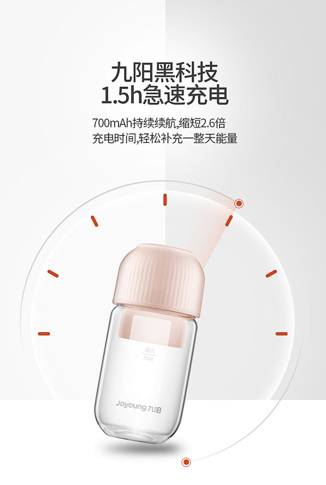 九阳榨汁机便携式迷你小型料理胶囊可充电官...