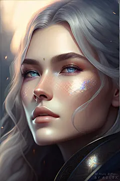 龙族女孩龙鳞甲胄原画插画