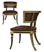 A Pair of Regency Period 'Klismos' Chairs from Apter-Fredericks