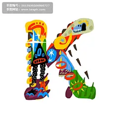 抽象k字母设计#抽象##彩色##k##艺术字##英文##字母##插画##创意##设计#