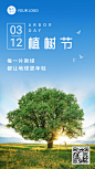 植树节环保倡议手即海报