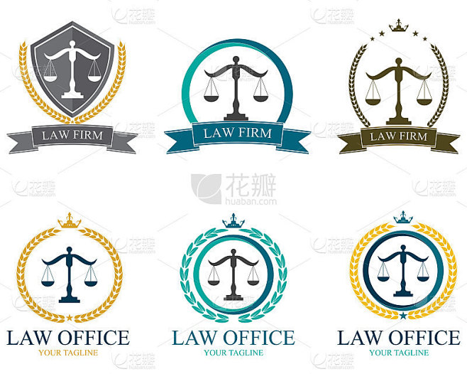 支柱律师事务所标志设计向量