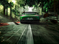 绿色梅赛德斯AMG GT R