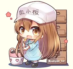 动漫人物，少女手绘涂鸦，画师悠希的作品，Q版FGO同人图