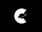 Concepts agency symbol negative space mark concept c letter saturn logo