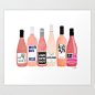 Rose Bottles Art Print