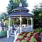 My backyard dream includes a gorgeous gazebo like this, for us to have cozy lunches, evening chats, and a little quiet time in.  Maybe even catch a nap?