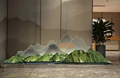 手绘艺术山峰艺术品 山形落地灯摆件 - 小红书