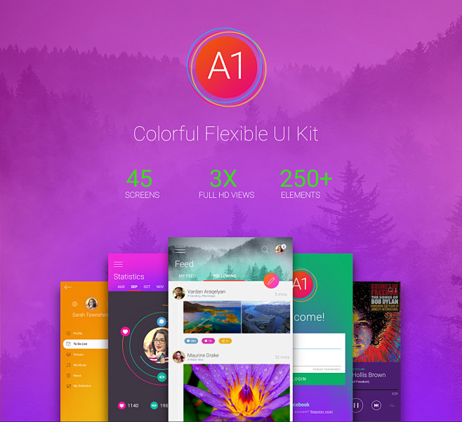 A1 Free UI Kit : A1 ...