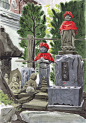 Watercolor Sketches in Japan by Olivier ( part 1) : Olivier drew these sketches on location in 2009-2010 in Japan.