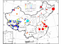 2000-2017年中国大型湖库夏季平均透明度及透明度显著变化遥感监测图