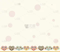 以猫头鹰为心，以粉色为背景的温柔壁纸为女孩