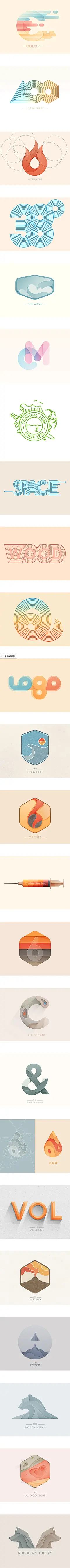 Yoga Perdana风格创意logo设计作品 | 新鲜创意图志
