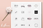 250个女性风格品牌Logo模板 250 Feminine Logos Pack – 设计小咖