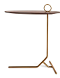 Jader Almeida; Brass-Plated Carbon Steel and MDF 'Asti' Side Table, 2012.: