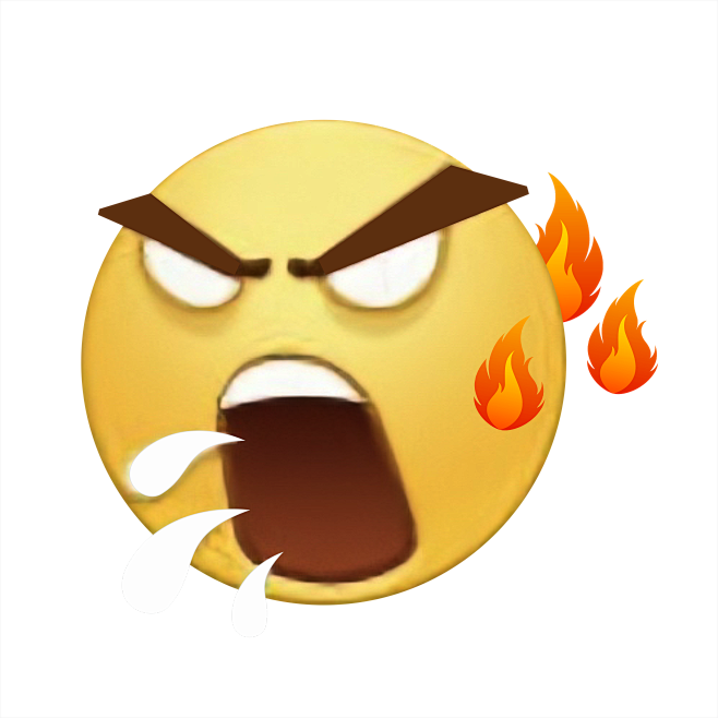 喷火生气恶搞emoji小黄脸
