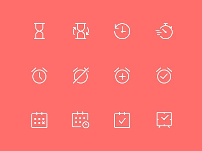时间图标Simple Line Icons Pro - Time - 图翼网(TUYIYI.COM) - 优秀APP设计师联盟图片_Icons ...