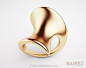 珠宝设计超话 极简主义戒指设计，黄金色加上设计很是chic