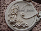 Irish Crocheted Handbag. Cotton thread crochet, with wooden beads.