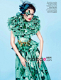 【高级定制】浪漫优雅or神秘另类，新娘的多面魅力！时尚杂志《Vogue》法国版2012年11月号高级定制服主题“婚纱”大片，模特凯蒂·妮舍 (Kati Nescher) 演绎，摄影师组合Inez 