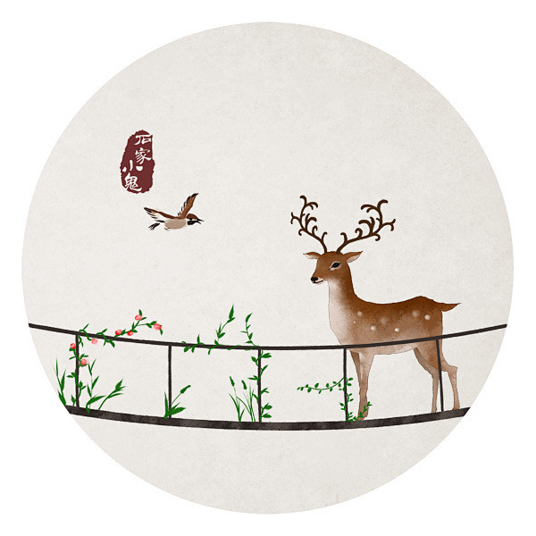 石家小鬼原创古风插画如需商用请至新浪微博私信石家小鬼未经允许严禁