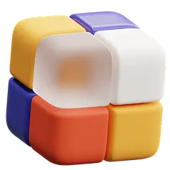 魔方 3D卡通图标 PNG免抠图