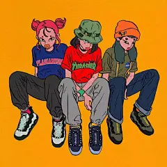 壁纸 ● 这些大胆好“色”的潮流漫画居然出自一个帅哥之手！_Bazbon : 韩国插画师BAZBON非常关注潮流品牌动向 同时他也迷恋儿时的动漫回忆 他将二者结合让很多动漫及人物角色穿着潮流服饰 构成了一幅用色大胆的插画 并且每一张都透露着怀古的气息 画师本人，纯正的韩国小哥哥 哦，对