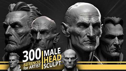 300 Male Head Sculpt...
