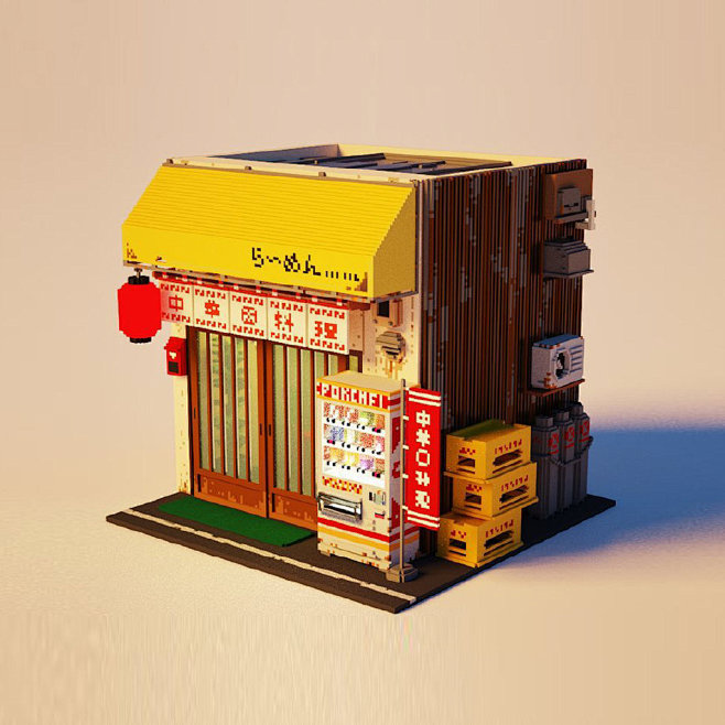 利用 MagicaVoxel 做的像素风...