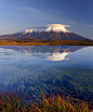 Volcano Tolbachik reflecting in the lake by Svetlana Bogomolova on 500px