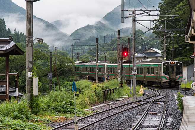 山田
Yamadera站，山形县，日本。...