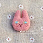 （桃子手作）羊毛毡可爱兔子胸针/定做其他颜色旺旺联系 成品订做-淘宝网