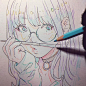 Traditional quickie EX. I'm making a whole set for my up coming artbook. So do expect to see more of this style coming soon! I also might be selling the original sketches when they are complete!  So for those who are interested in owning my original sketc