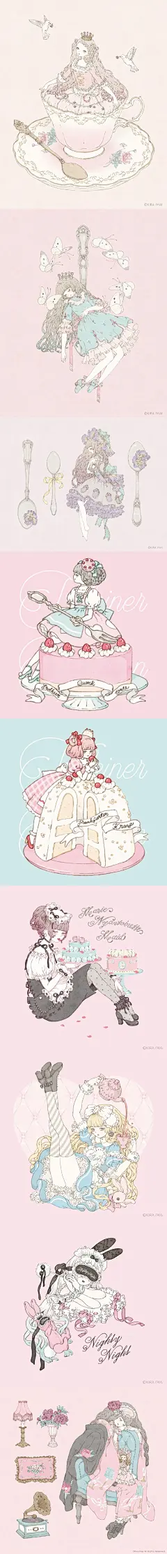  少女绘  |    

 作者：今井キラ /  枚手绘超话
 出版好几本绘本 都是有关女孩子们，喜欢洛丽塔的女孩们应该都有看过她的插画♡
 ： /  ​​​​...展开全文c