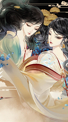 叙叙叙叙白采集到◆古风两个女孩