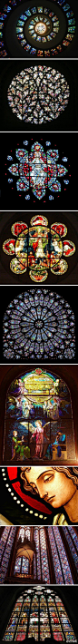 设计现场教堂的染色玻璃。不仅仅是彩色的玻璃，更是玻璃背后彩色的神学。玻璃上每每幅精美的图案都有不同的意义。