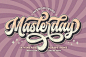 Masterday-花体飘逸连笔婚礼logo-英文字体下载topimage