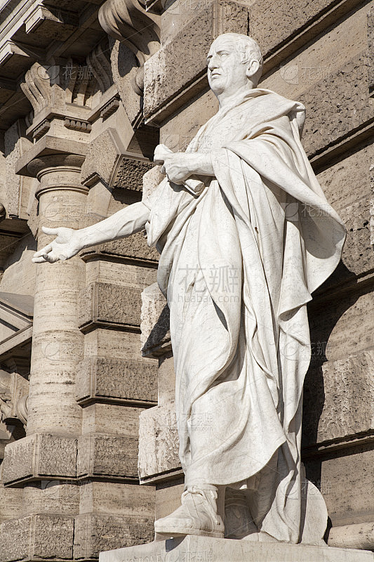 罗马-西塞罗的雕像，从Palazzo d...