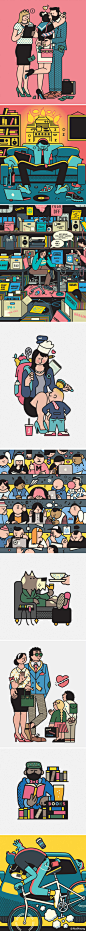 笨。单纯。善良。世故。无奈。欲望。Rami Niemi 把都市生活的无趣画的特别有趣。