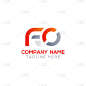 initial letter fo logo design template creative