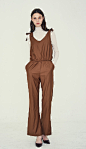 LARTIGENT LE KNOT JUMPSUIT-BROWN