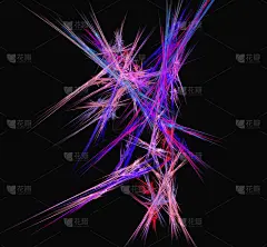 紫蓝线背景。幻想的分形结构。数字艺术。3 d渲染。计算机生成图像。